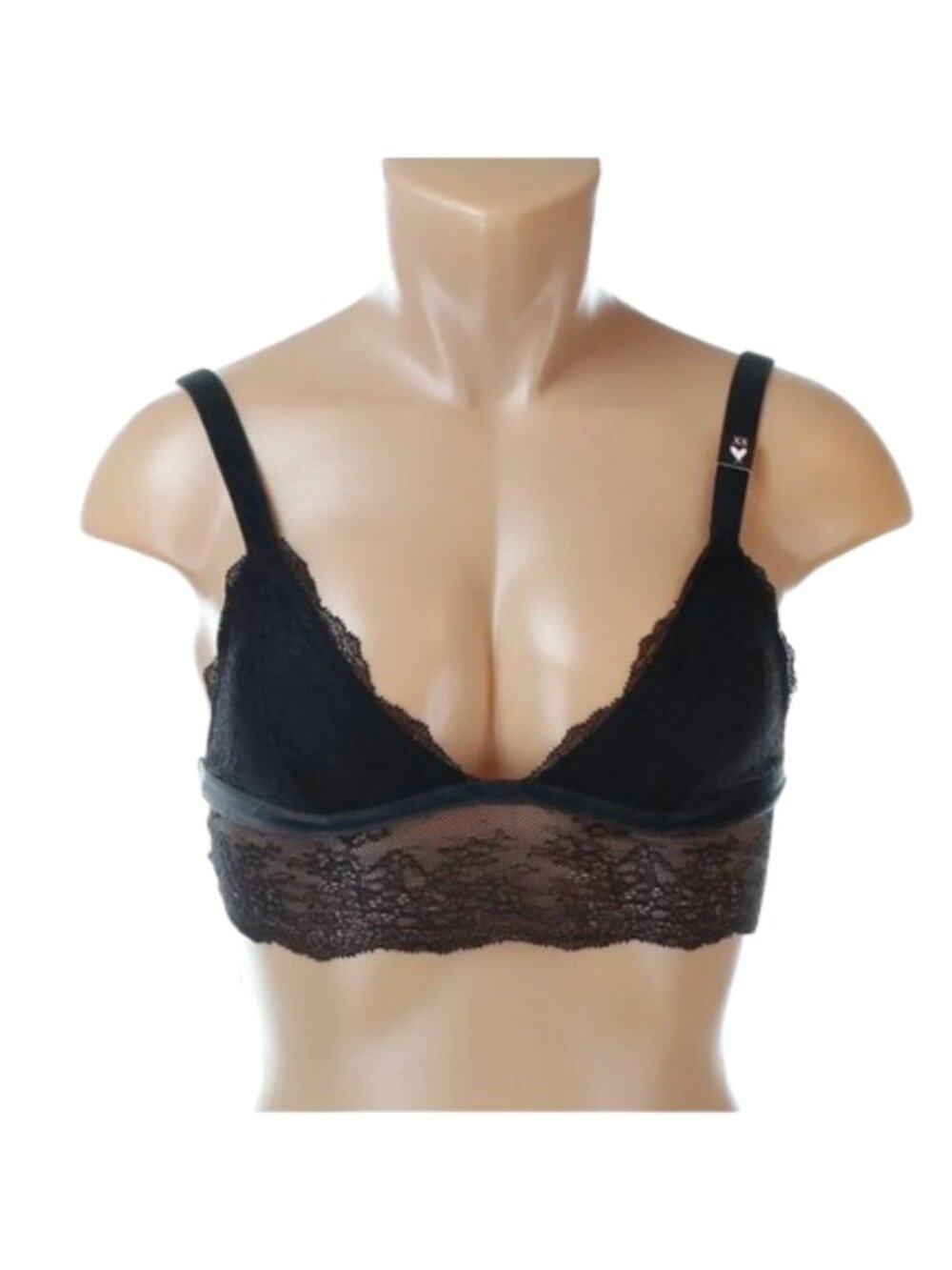 Victoria's Secret Black Lace Longline Bralette XS
